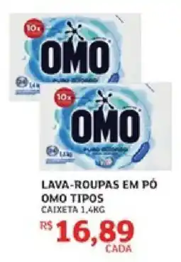 Assaí Atacadista lava-roupas em pó omo tipos oferta