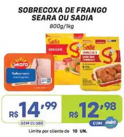 Prezunic Sobrecoxa de frango seara ou sadia oferta