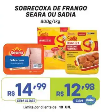 Sobrecoxa de frango seara ou sadia