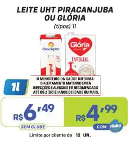 Prezunic Leite uht piracanjuba ou glória oferta