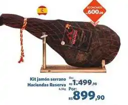 Sam's Club Serrano - kit jamón haciendas reserva oferta