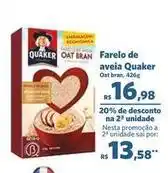 Sam's Club Quaker - farelo de aveia oferta