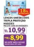 Assaí Atacadista Huggies - lenços umedecidos tripla proteção oferta