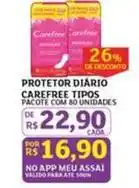 Assaí Atacadista Carefree - protetor diario tipos oferta