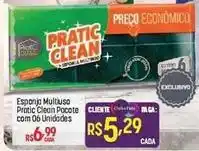Muffato Pratic - esponja multiuso protic clean pacote com o6 unidades oferta