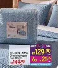 Muffato Di - kit di fotto colcha chambroy queen com 3 pecas oferta