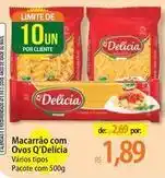 Atacadão Q delicia - macarrão com ovos oferta