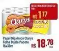 Max Atacadista Clarys - papel higiênico folha dupla pacote 16x30m oferta