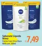 Atacadão Nivea - sabonete líquido creme care/erva doce refil com 200ml oferta