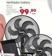 Novo Atacarejo Mallory - ventilador oferta