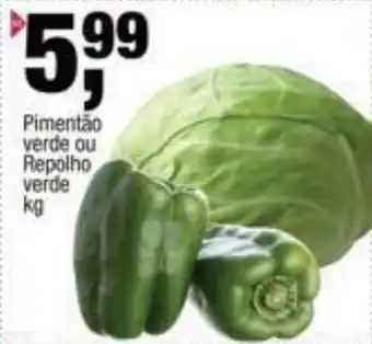 Pimentão verde ou repolho verde