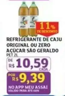 Assaí Atacadista Refrigerante de Caju Original ou Zero Açúcar São Geraldo oferta