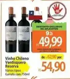 Atacadão Vinho Chileno Ventisquero Reserva oferta