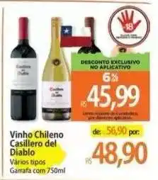 Atacadão Vinho chileno Casillero del Diablo oferta