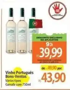 Atacadão Vinho Português Bons Ventos oferta