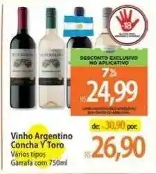 Atacadão Vinho Argentino Concha Y Toro oferta
