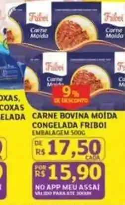 Assaí Atacadista Carne Bovina Moída Congelada Friboi oferta