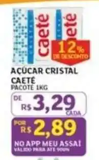 Assaí Atacadista AÇÚCAR CRISTAL CAETÉ oferta
