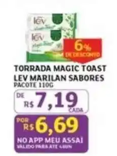 Assaí Atacadista TORRADA MAGIC TOAST LEV MARILAN SABORES oferta