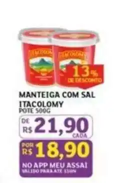 Assaí Atacadista MANTEIGA COM SAL ITACOLOMY oferta