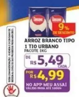 Assaí Atacadista Arroz Branco Tipo 1 Tio Urbano oferta