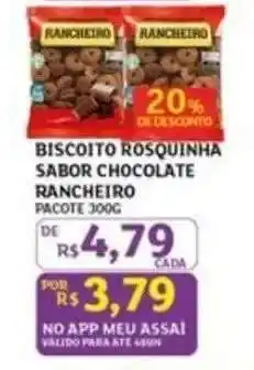Assaí Atacadista Biscoito Rosquinha Sabor Chocolate Rancheiro oferta