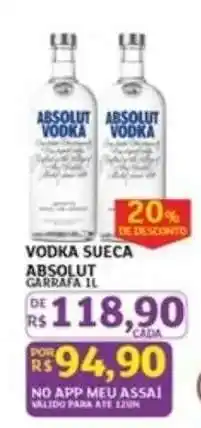 Assaí Atacadista Vodka Sueca Absolut oferta