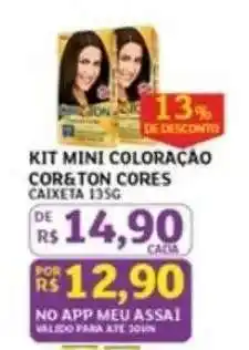 Assaí Atacadista KIT MINI COLORAÇÃO COR&Ton CORES oferta