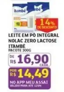 Assaí Atacadista LEITE EM PÓ INTEGRAL NOLAC ZERO LACTOSE ITAMBÉ oferta