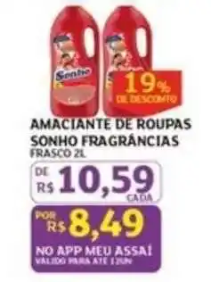 Assaí Atacadista Amaciante de Roupas Sonho Fragrâncias oferta