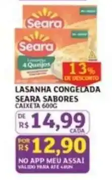 Assaí Atacadista Lasanha Congelada Seara Sabores oferta
