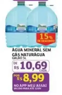 Assaí Atacadista Água Mineral Sem Gás Naturágua Galão 5L oferta