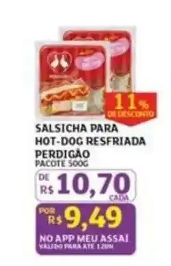 Assaí Atacadista Salsicha para Hot Dog Resfriada Perdigão oferta