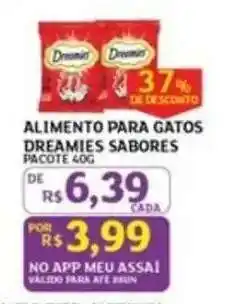 Assaí Atacadista ALIMENTO PARA GATOS DREAMIES SABORES oferta