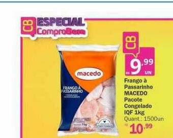 Althoff Supermercados Frango à Passarinho Macedo Pacote Congelado Iqf oferta