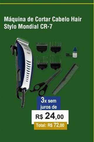 Copercana Máquina De Cortar Cabelo Hair Stylo Mondial Cr-7 oferta