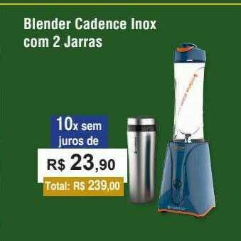 Blender Cadence Inox Com 2 Jarras