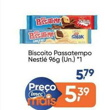 Imec Supermercados Biscoito Passatempo Nestlé oferta