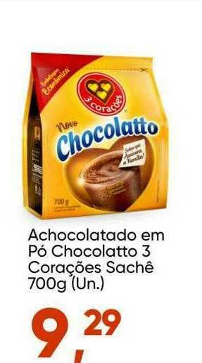 Achocolatado Em Pó Chocolatto 3 Corações
