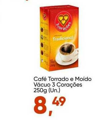 Imec Supermercados Café Torrado E Moido Vacuo 3 Corações oferta