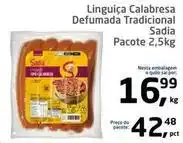 Tenda Atacado Sadia - linguiça calabresa defumada tradicional oferta