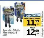 Tenda Atacado Gillette - aparelho prestobarba 3 oferta