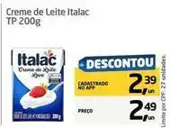 Tenda Atacado Italac - creme de leite oferta