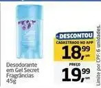 Tenda Atacado Secret - desodorante em gel oferta