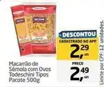 Tenda Atacado Todeschini - macarrão de semola com ovos oferta