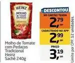 Tenda Atacado Heinz - molho de tomate com pedaços tradicional oferta