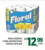 DB Supermercados Floral - papel higiênico neutro folha simples oferta