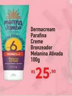 Dermacream Parafina Creme Bronzeador Melamina Ativada