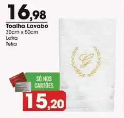 Zaffari Toalha Lavabo Letra Teka oferta