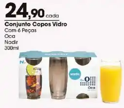 Zaffari Conjunto Copos Vidro oferta